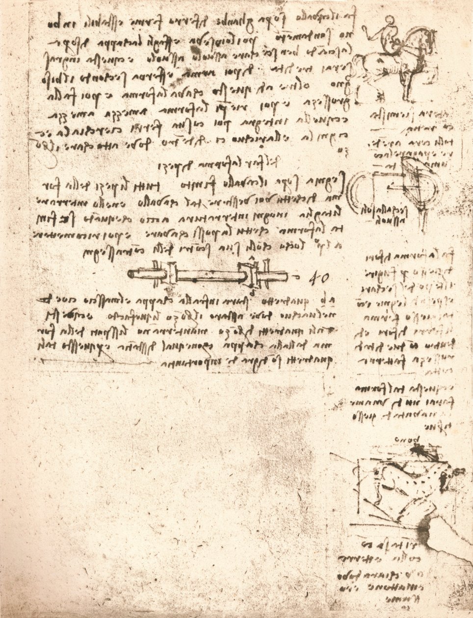 Studie til Sforza-monumentet, c1482-c1499 1883 af Leonardo da Vinci