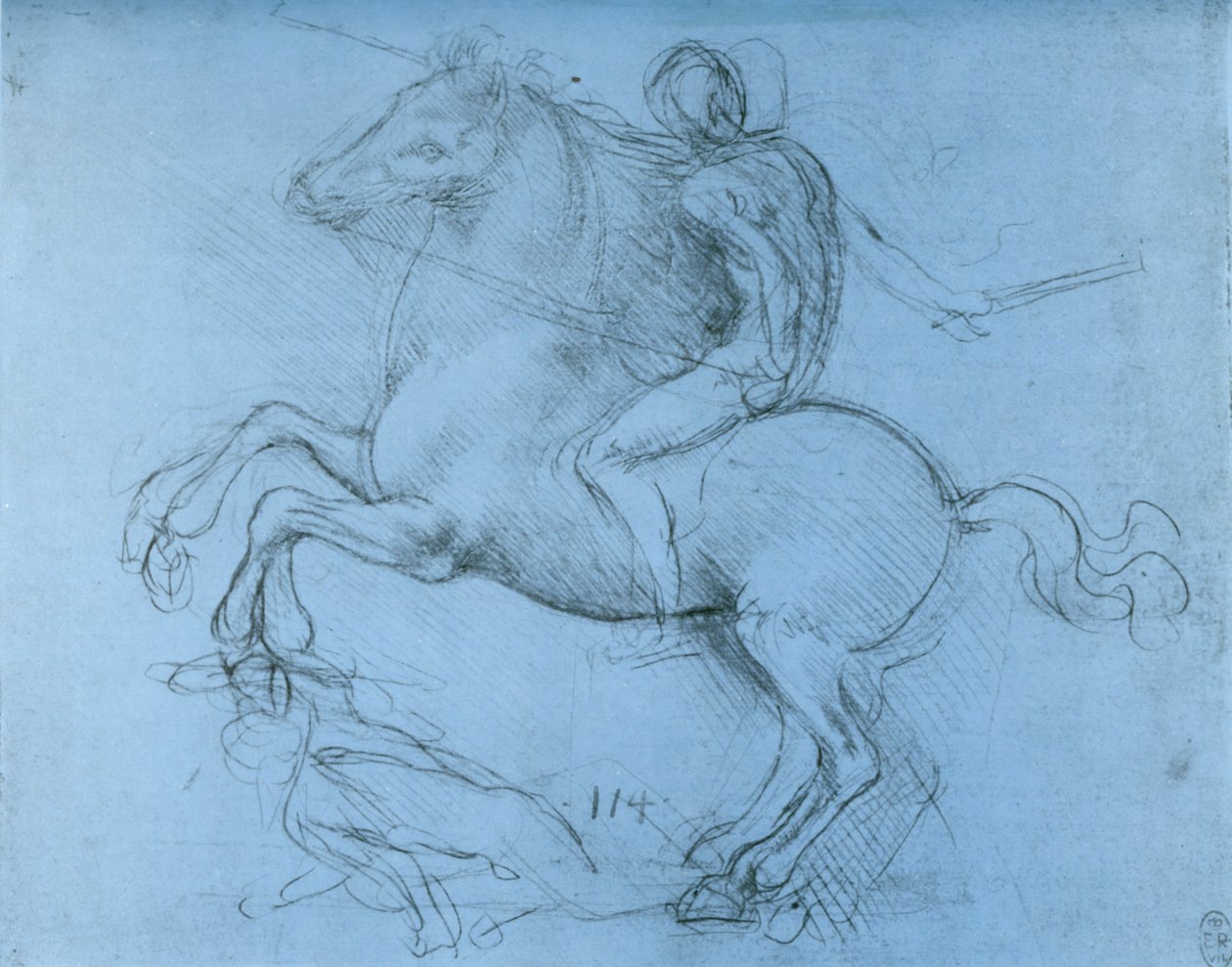 Studie til Sforza-monumentet, c1488-1493 1954. af Leonardo da Vinci