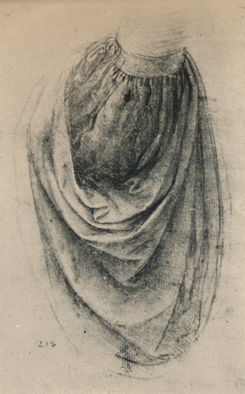 Study of a Sleeve, c1480 1945 af Leonardo da Vinci