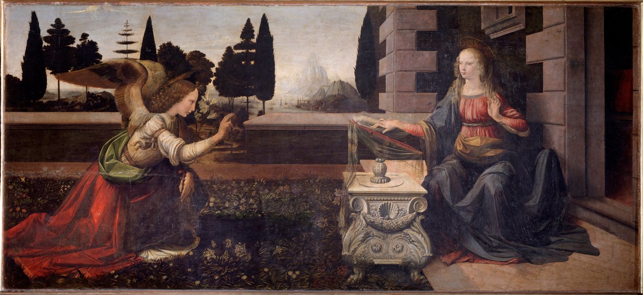 Bebudelsen - 1472-1475 af Leonardo da Vinci