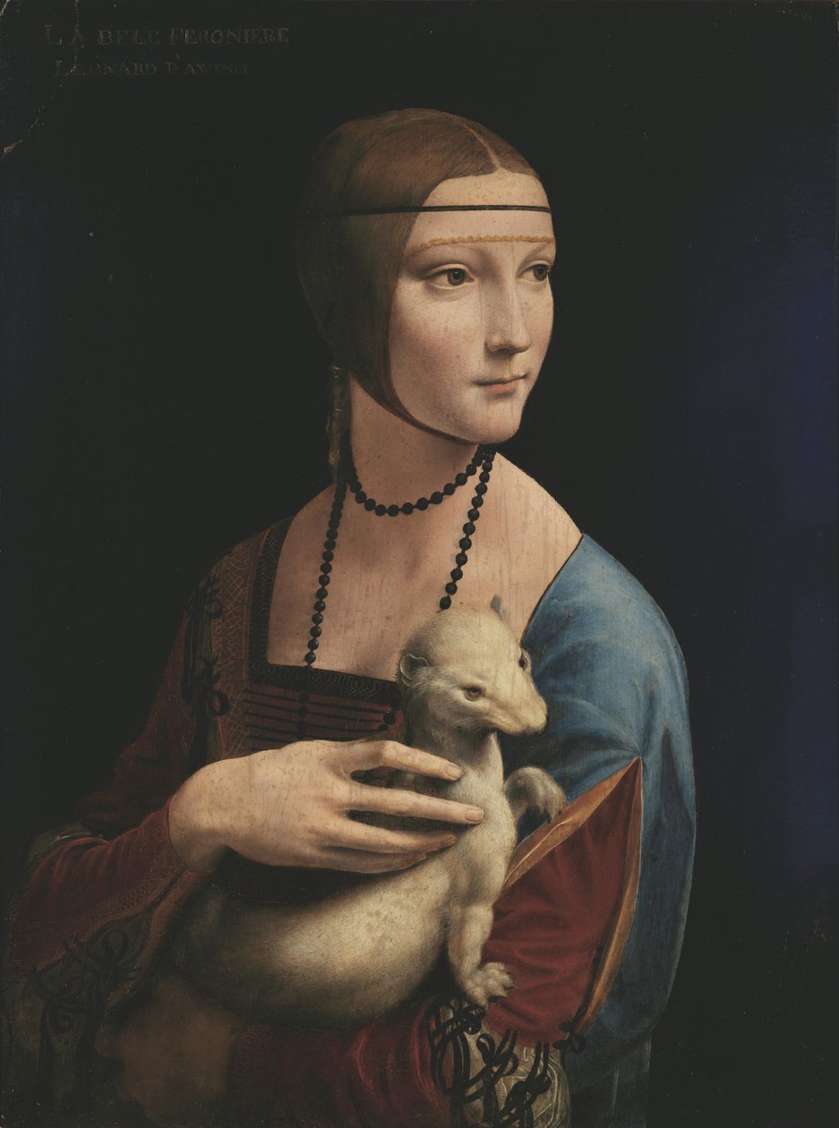 Damen med hermelin (portræt af Cecilia Gallerani). af Leonardo da Vinci
