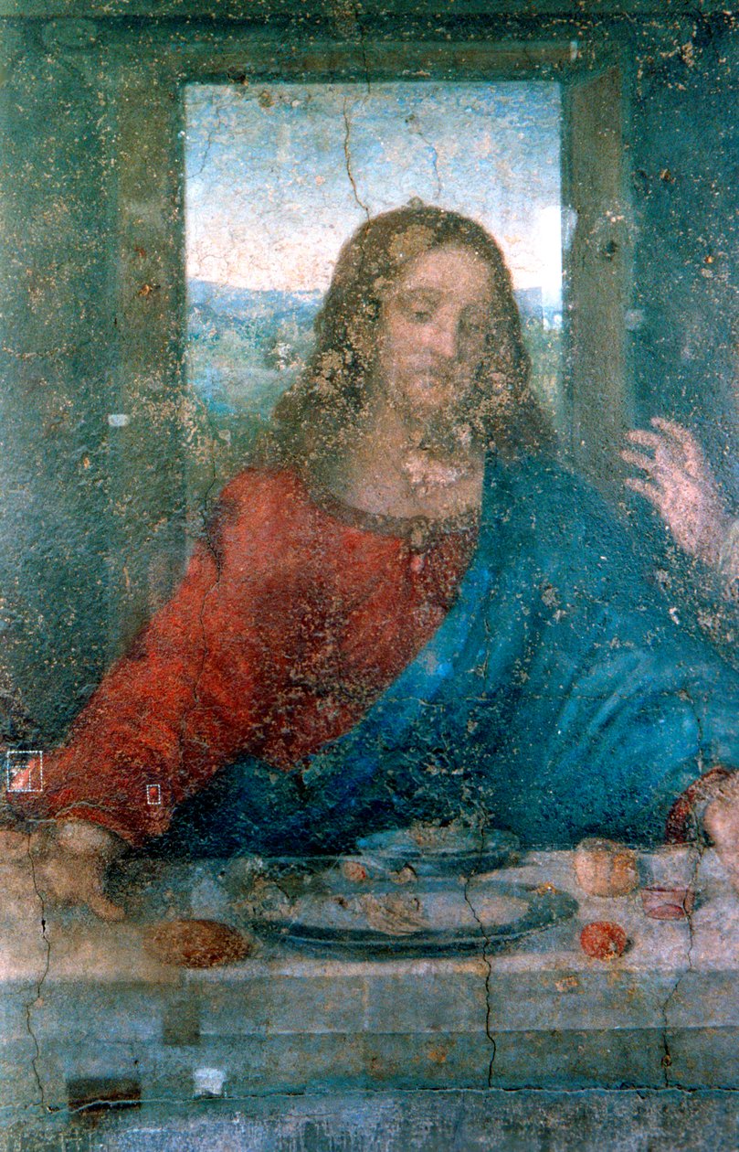 Den sidste nadver, detalje, 1495-1498 af Leonardo da Vinci