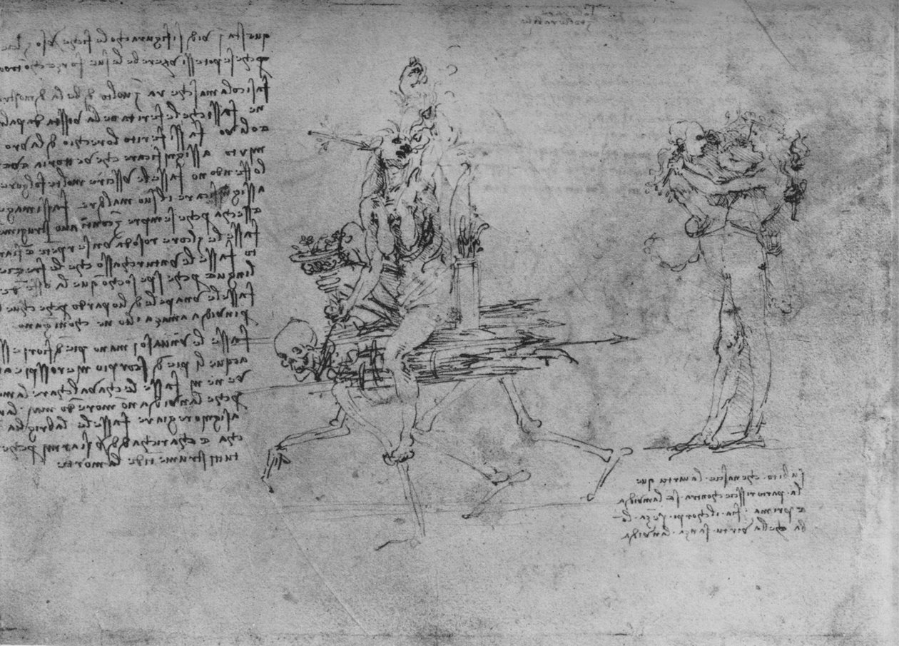 To Allegories of Envy, c1480 1945 af Leonardo da Vinci