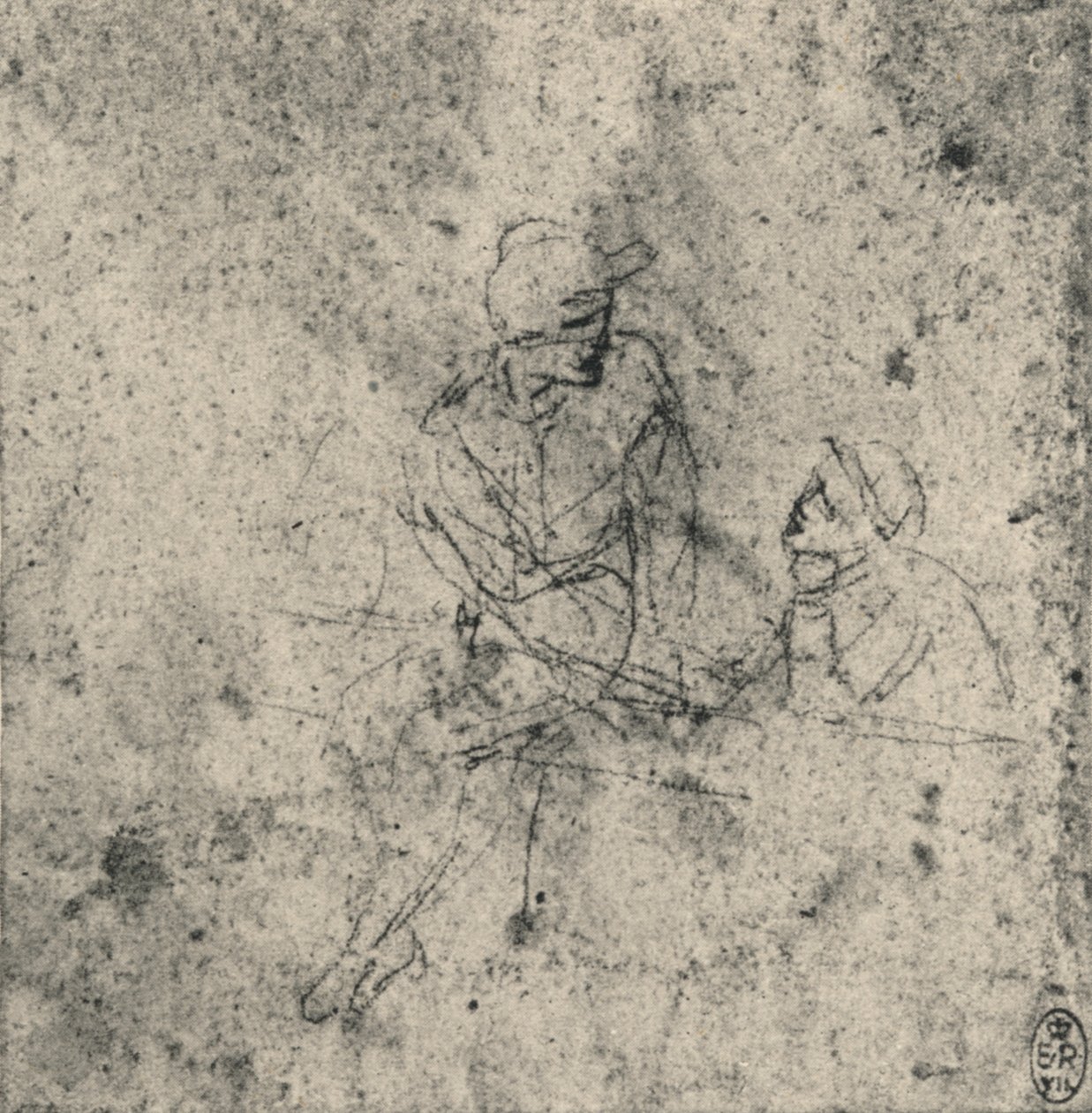 To figurer i samtale, c1480 1945 af Leonardo da Vinci