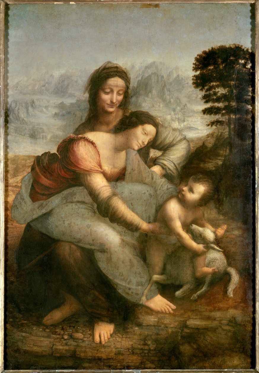 Neitsyt ja lapsi Pyhän Annan kanssa af Leonardo da Vinci
