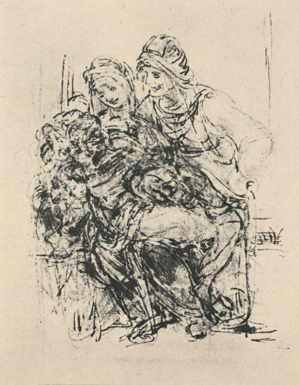 Jomfru og barn med St. Anne, c1480 1945 af Leonardo da Vinci