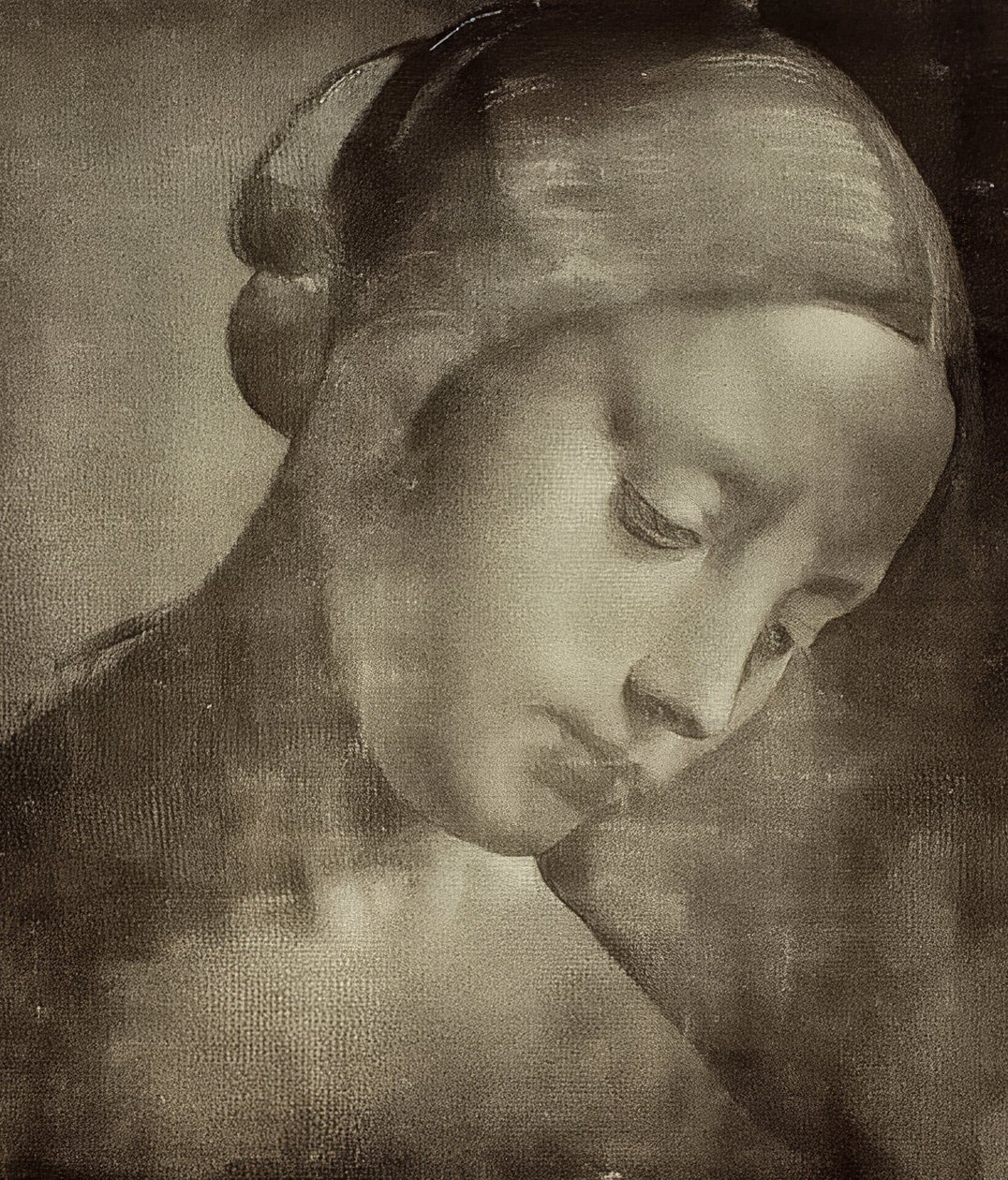 Kvindelig hoved. 1470-1519 af Leonardo da Vinci