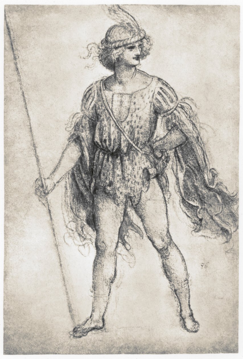 Ungdom i et maskeradekostume, 1506-1507 af Leonardo da Vinci