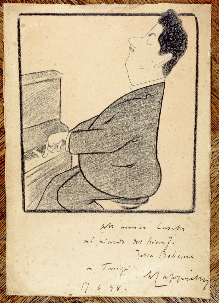 Karikatur af Giacomo Puccini (1858-1924), 1898 af Leonetto Cappiello