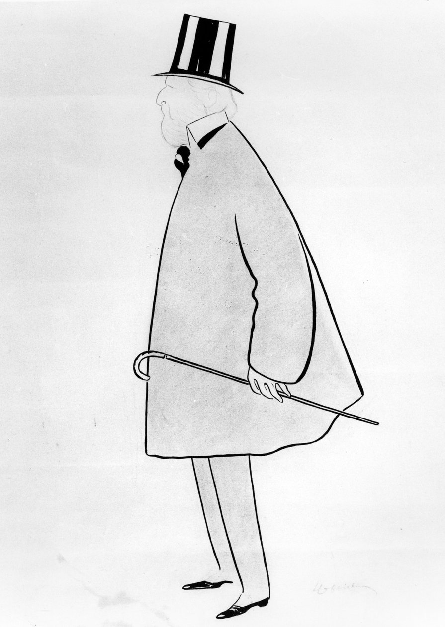 Karikatur af Jacques Doucet, ca. 1910-29 (blæk på papir) af Leonetto Cappiello