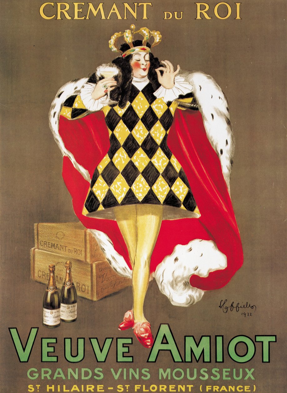 Plakat med reklame for mousserende vin "Veuve Amiot", 1922 af Leonetto Cappiello