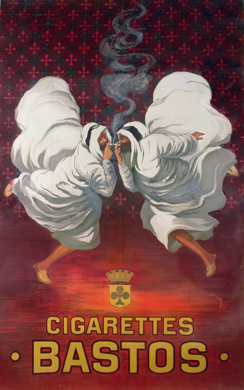 Plakat, der reklamerer for cigaretmærket Bastos af Leonetto Cappiello