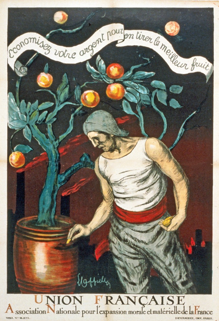 Union Française National Association for the Moral and Material Expansion of France, pub. 1914-18 af Leonetto Cappiello