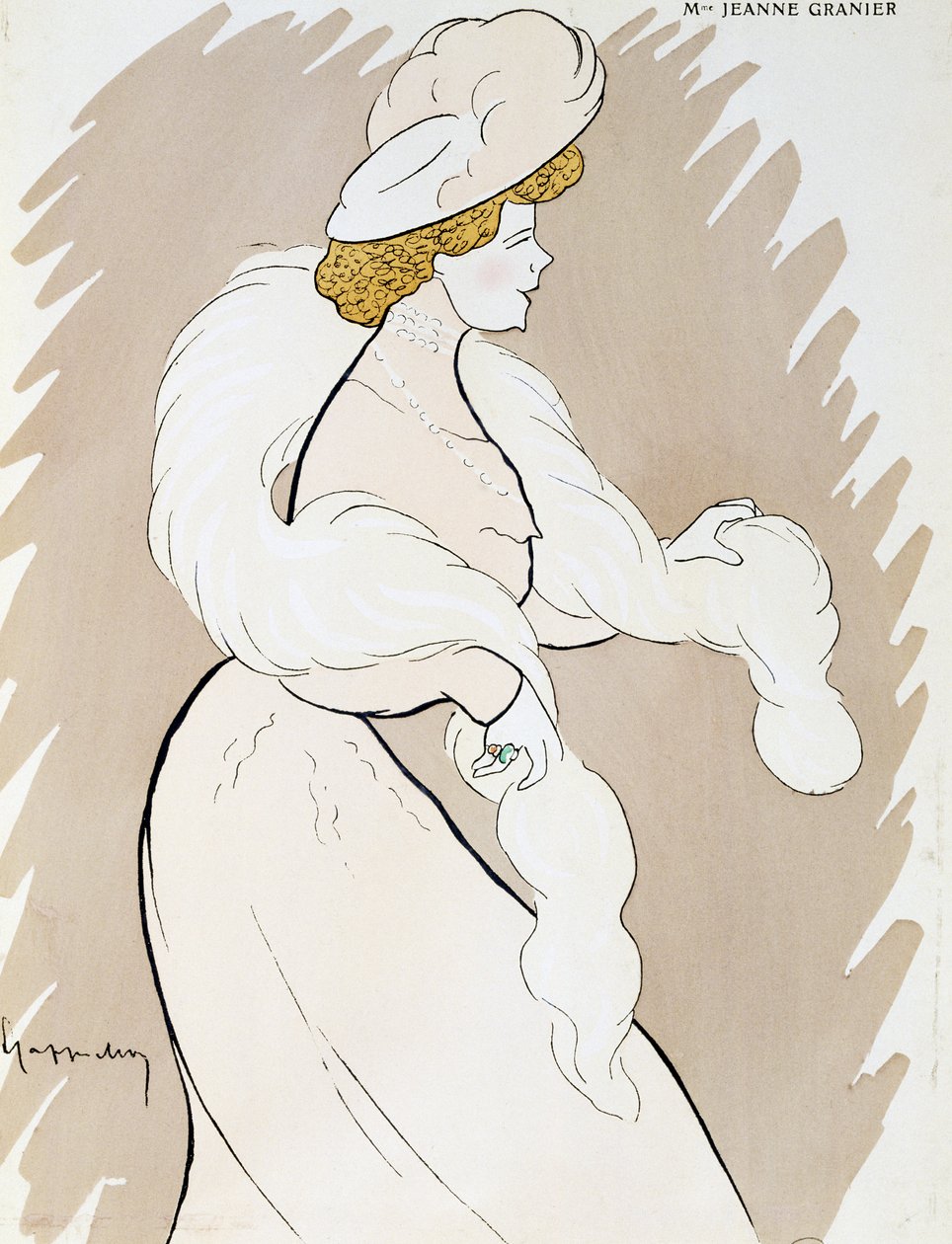Skuespillerinde Jeanne Granier (1852-1939), tegning af Leonetto Cappiello (1875-1942) af Leonetto Cappiello