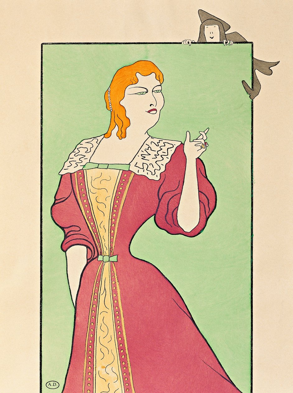 Skuespiller Marie-Louise Marsy (1866-1942) i rollen som Elmira i Tartuffe af Leonetto Cappiello