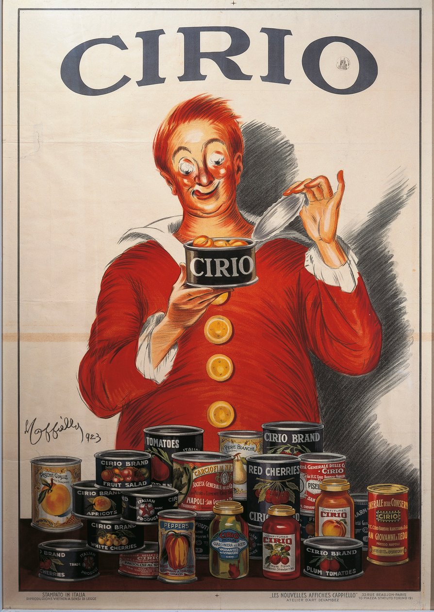 Reklame for Cirio-konserves, af Leonetto Cappiello (1875-1942), illustration af Leonetto Cappiello