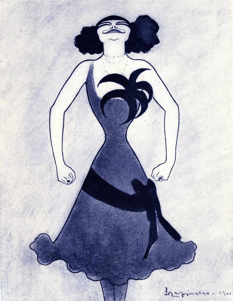 Tegneserie af Polar-komikeren og -sangerinden (Emilie Marie Bouchaud) (1874-1939) Tegning af Leonetto Cappiello (1875-1942) 1900 af Leonetto Cappiello
