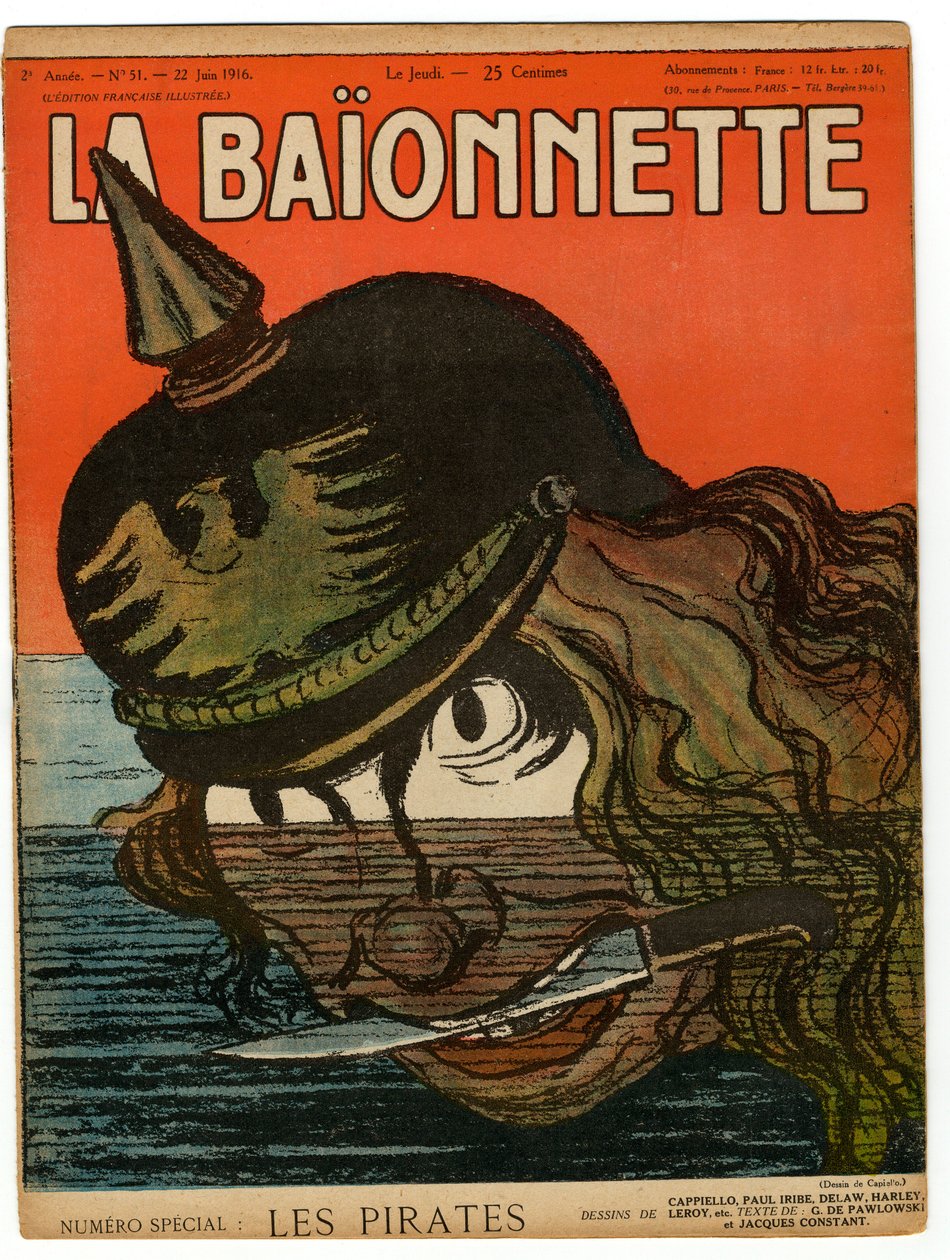 Cover af "" La Baionnette"", Satirisk i farver af Leonetto Cappiello