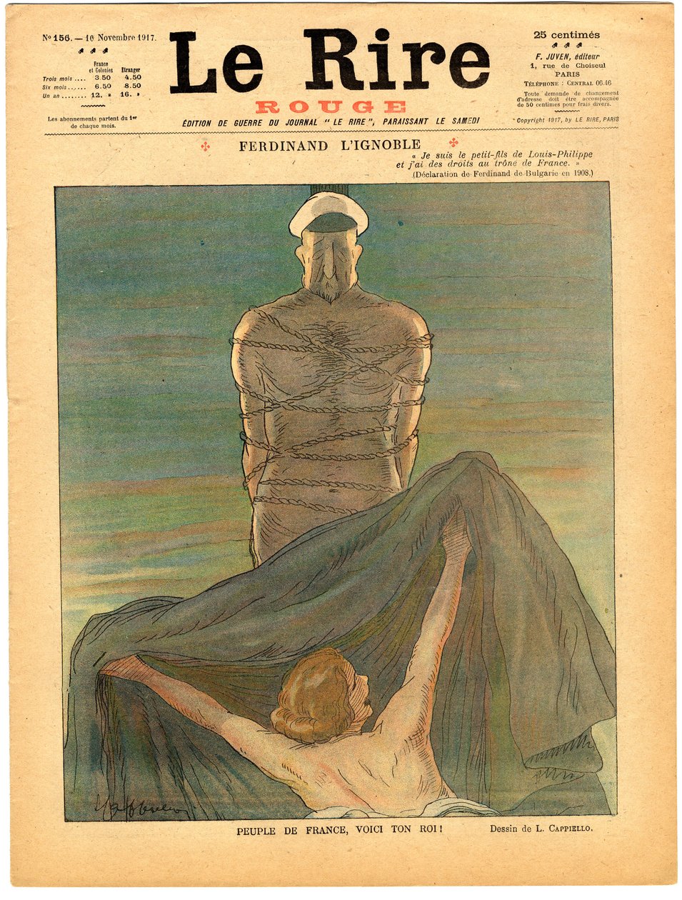 Cover af "" Den røde latter", Satirisk i farver af Leonetto Cappiello