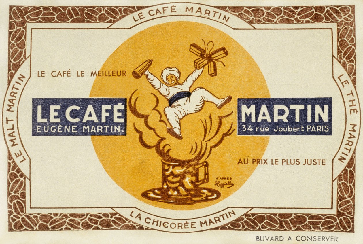Fransk reklame for kaffen Martin, efter Leonetto Cappiello 1921 af Leonetto Cappiello