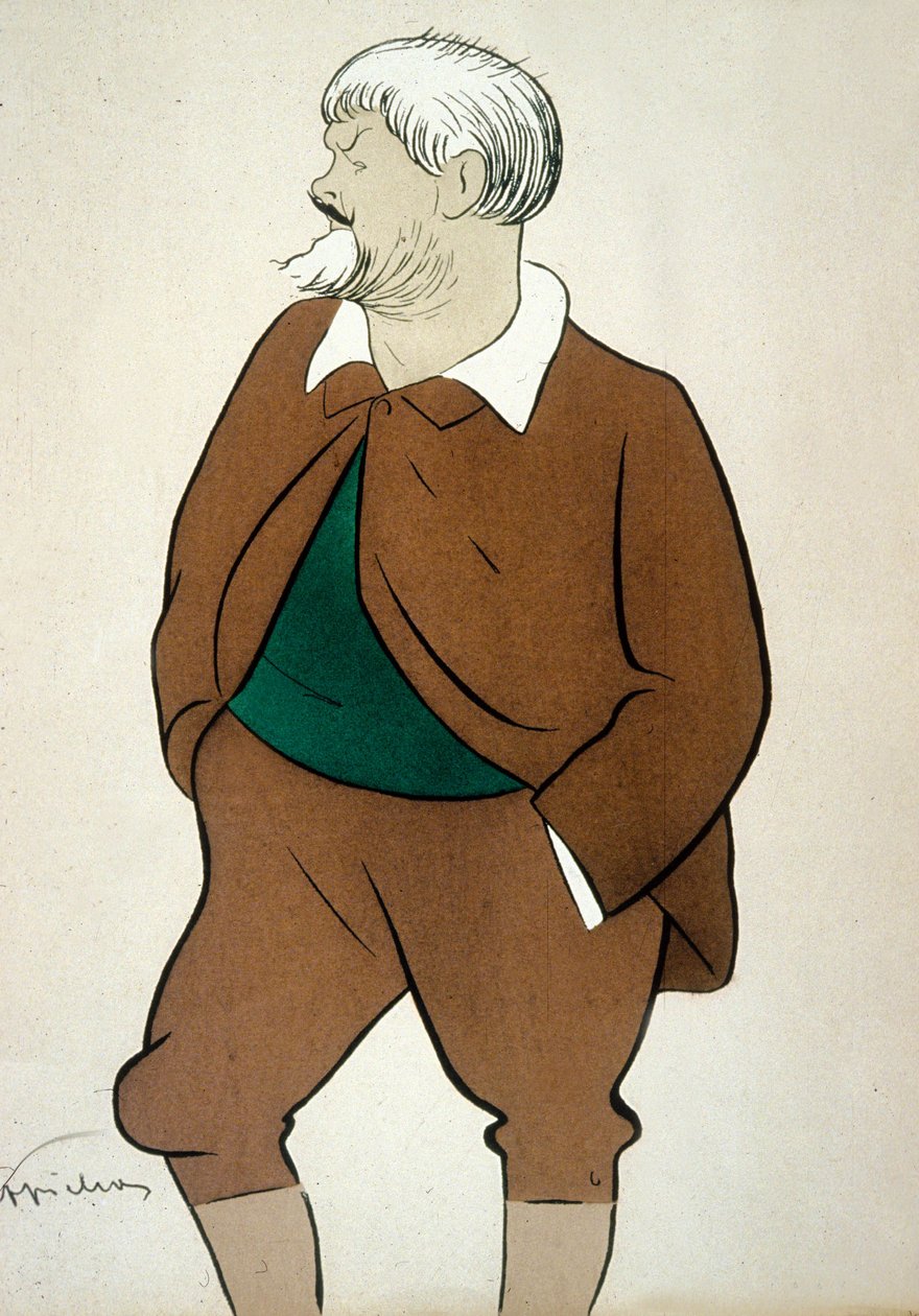 Jean Richepin (1849-1926) fransk digtertegning af Cappiello af Leonetto Cappiello