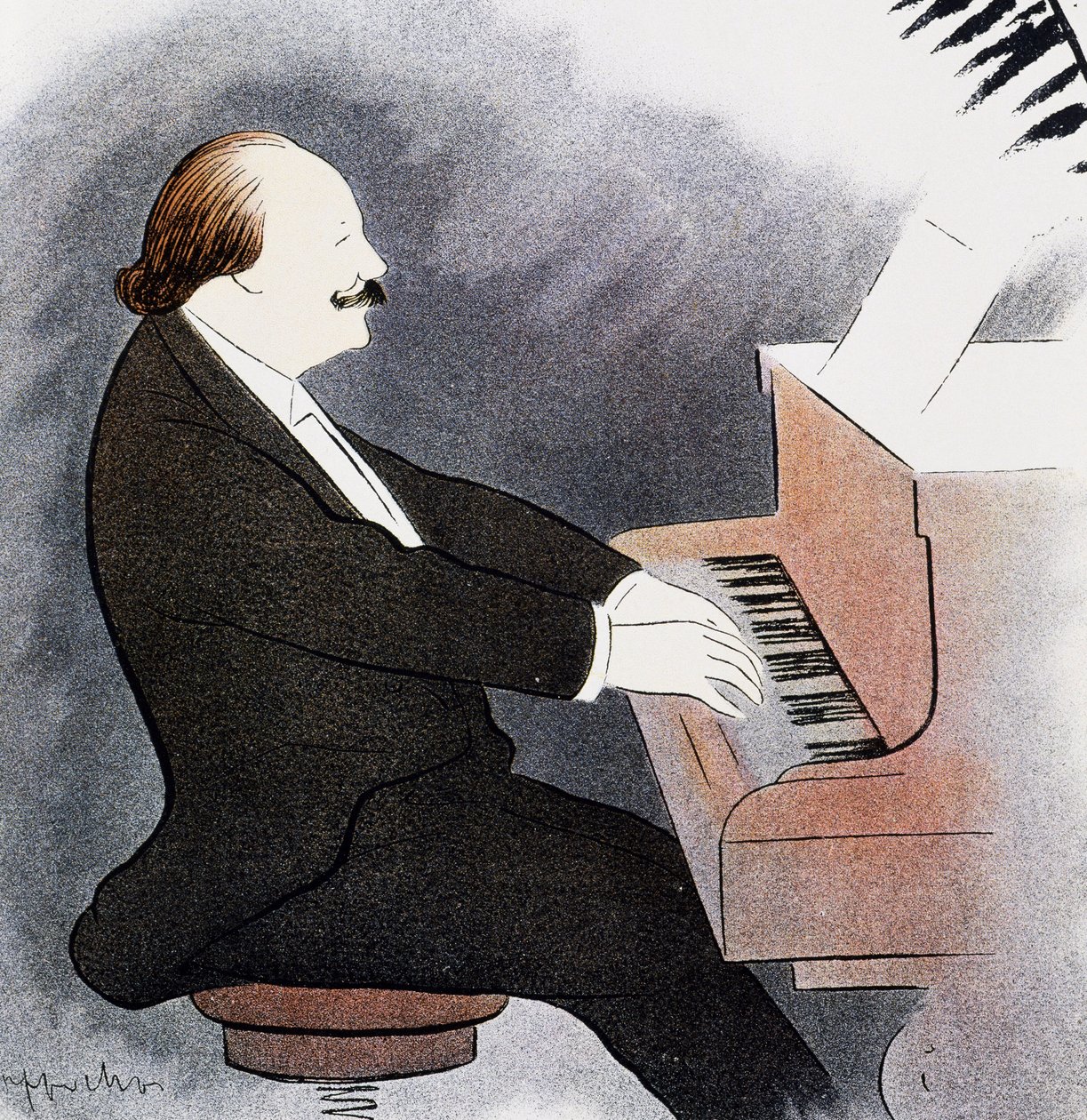 Jules Massenet ved klaveret af Leonetto Cappiello