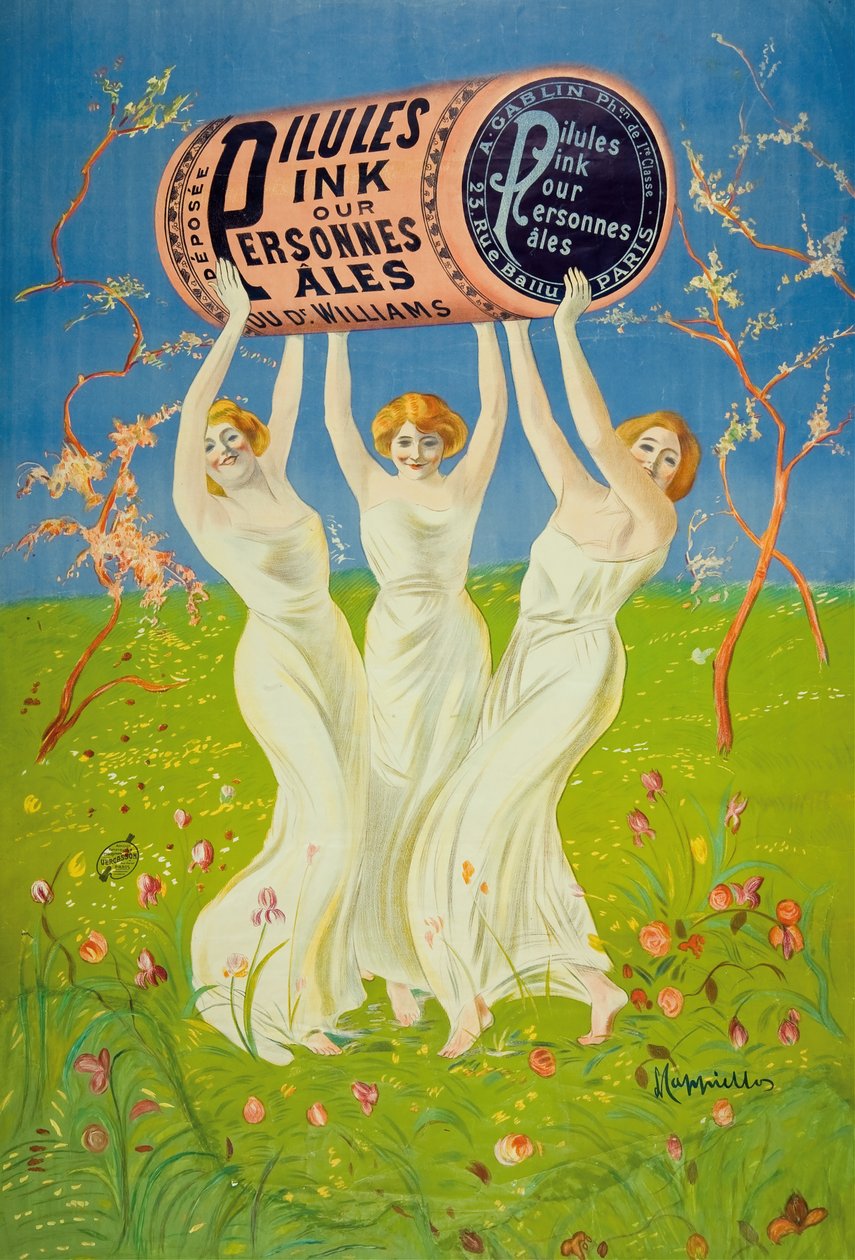 Pink Pills for Pale People, 1910. af Leonetto Cappiello