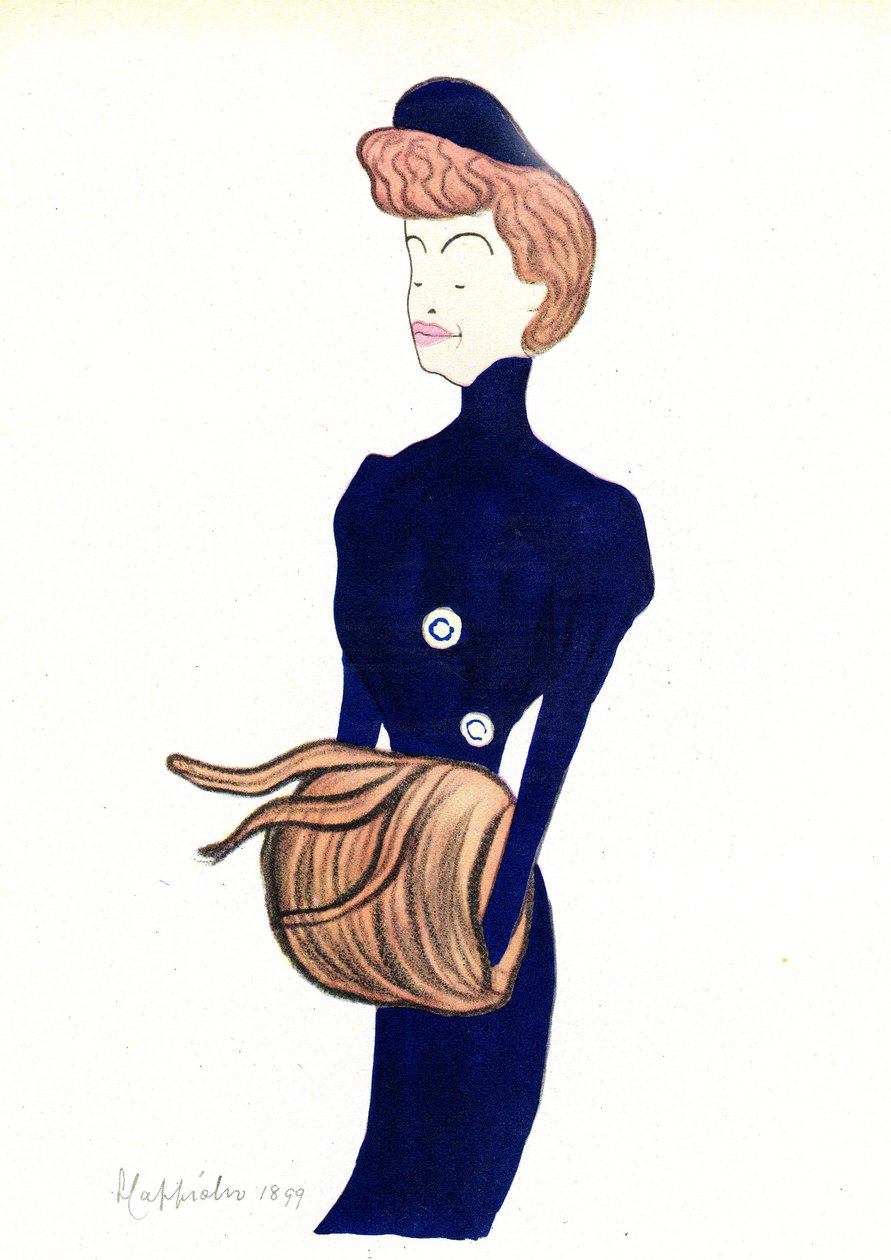 Portræt af komikeren Gabrielle Reyu kaldet Rejane (1856-1920) Karikatur af Leonetto Cappiello (1875-1942) 1903 af Leonetto Cappiello