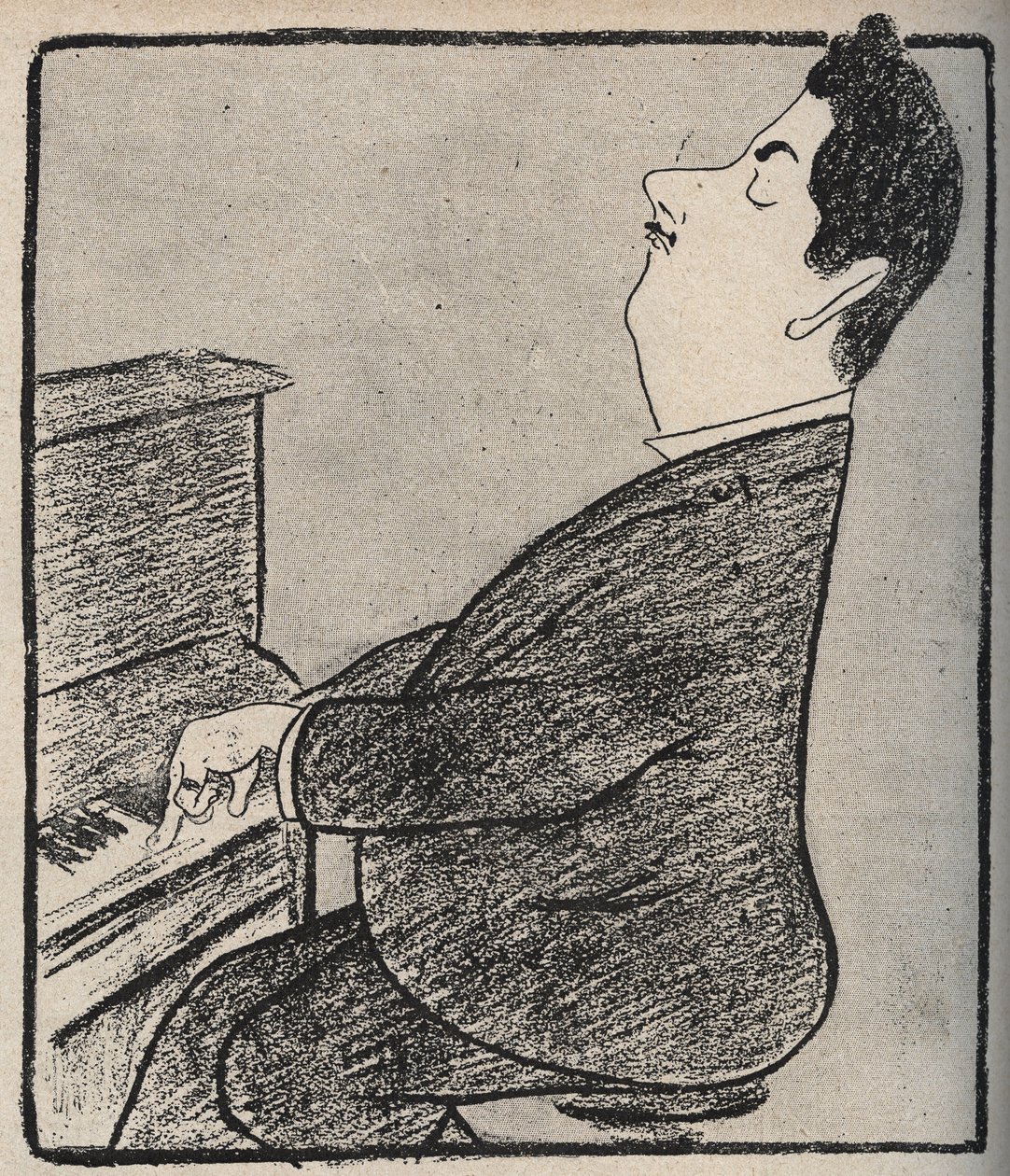Portræt af Giacomo Puccini (1858-1924), italiensk komponist. Tegnefilm af Leonetto Cappiello - 1898 af Leonetto Cappiello