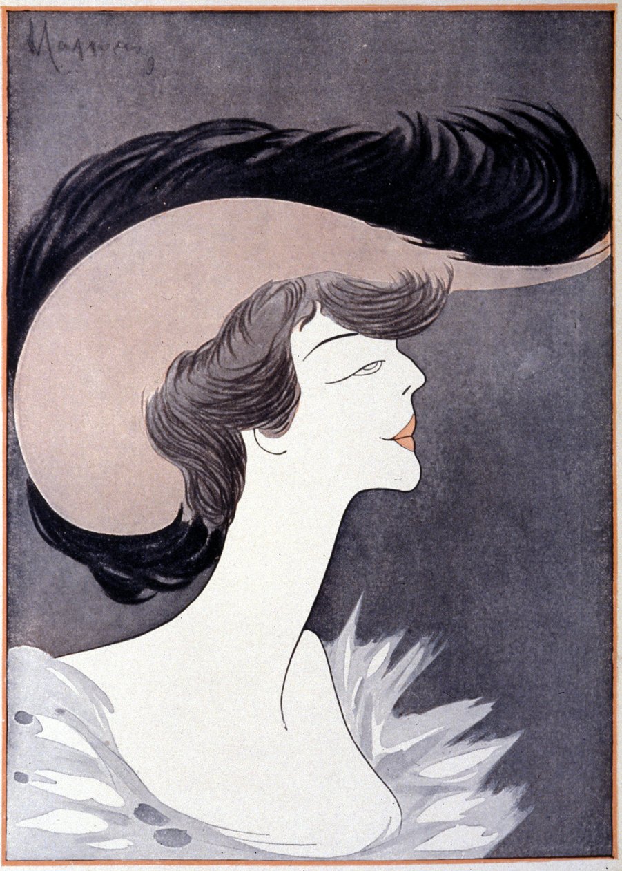 Portræt af Mrs. Longworth (Alice Roosevelt Longworth) (1884 - 1980), datter af Theodore Roosevelt. Tegnefilm af Leonetto Cappiello. af Leonetto Cappiello