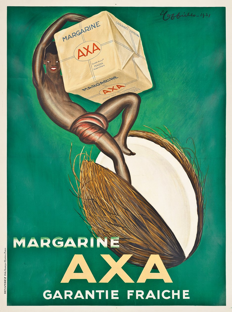 Plakat, der reklamerer for Axa margarine, 1931 af Leonetto Cappiello