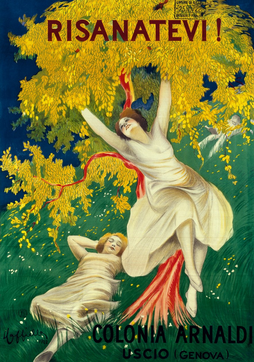 Reklameplakat for Colonia Arnaldi i Uscio (Genova) af Leonetto Cappiello