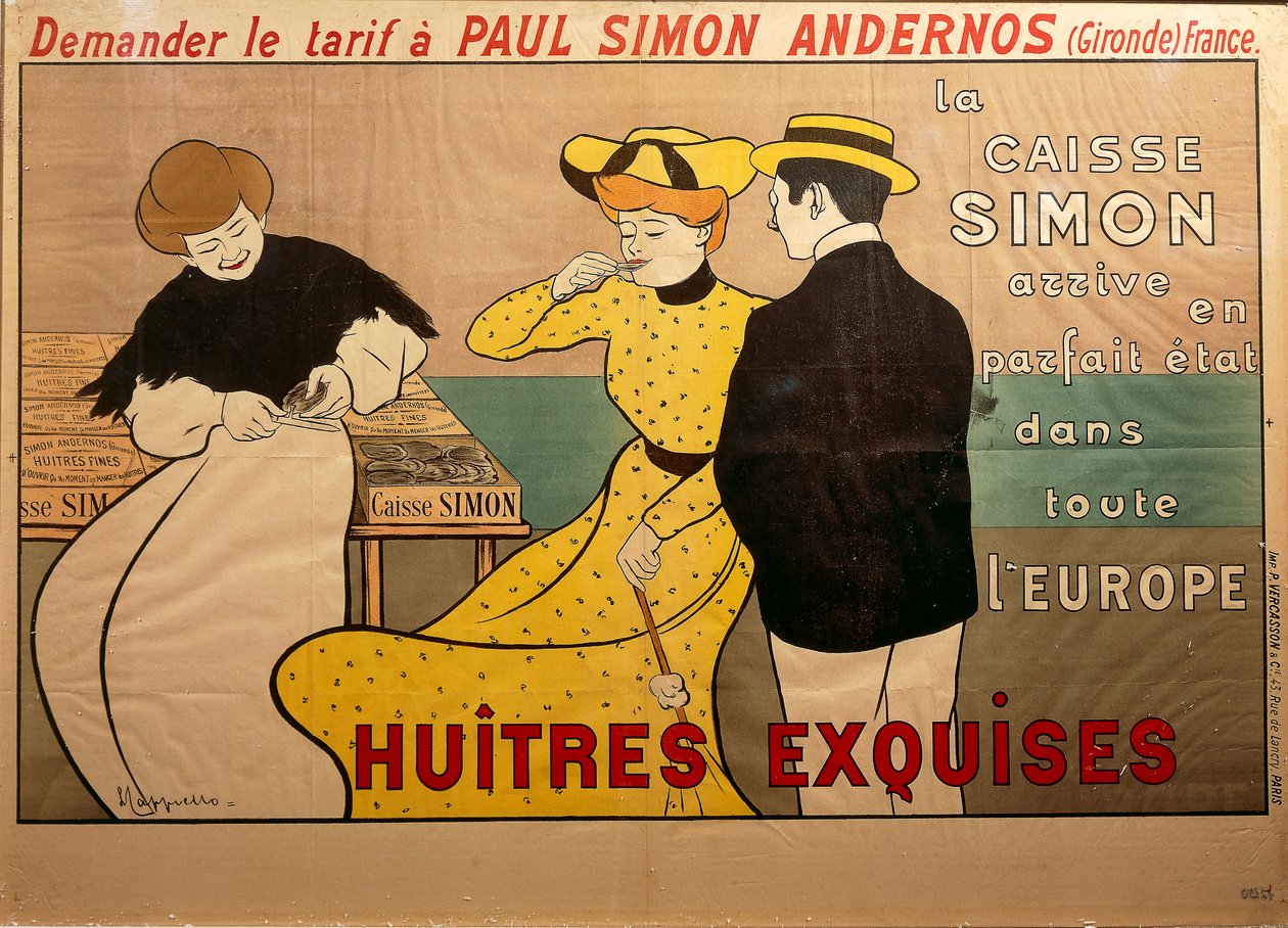 Plakat reklame østers salg, af Leonetto Cappiello af Leonetto Cappiello