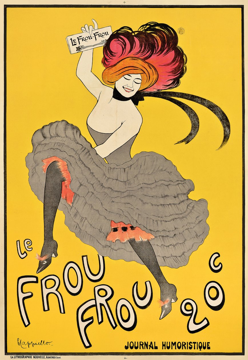 Plakat, der reklamerer for det franske tidsskrift "Le Frou Frou", 1899 af Leonetto Cappiello