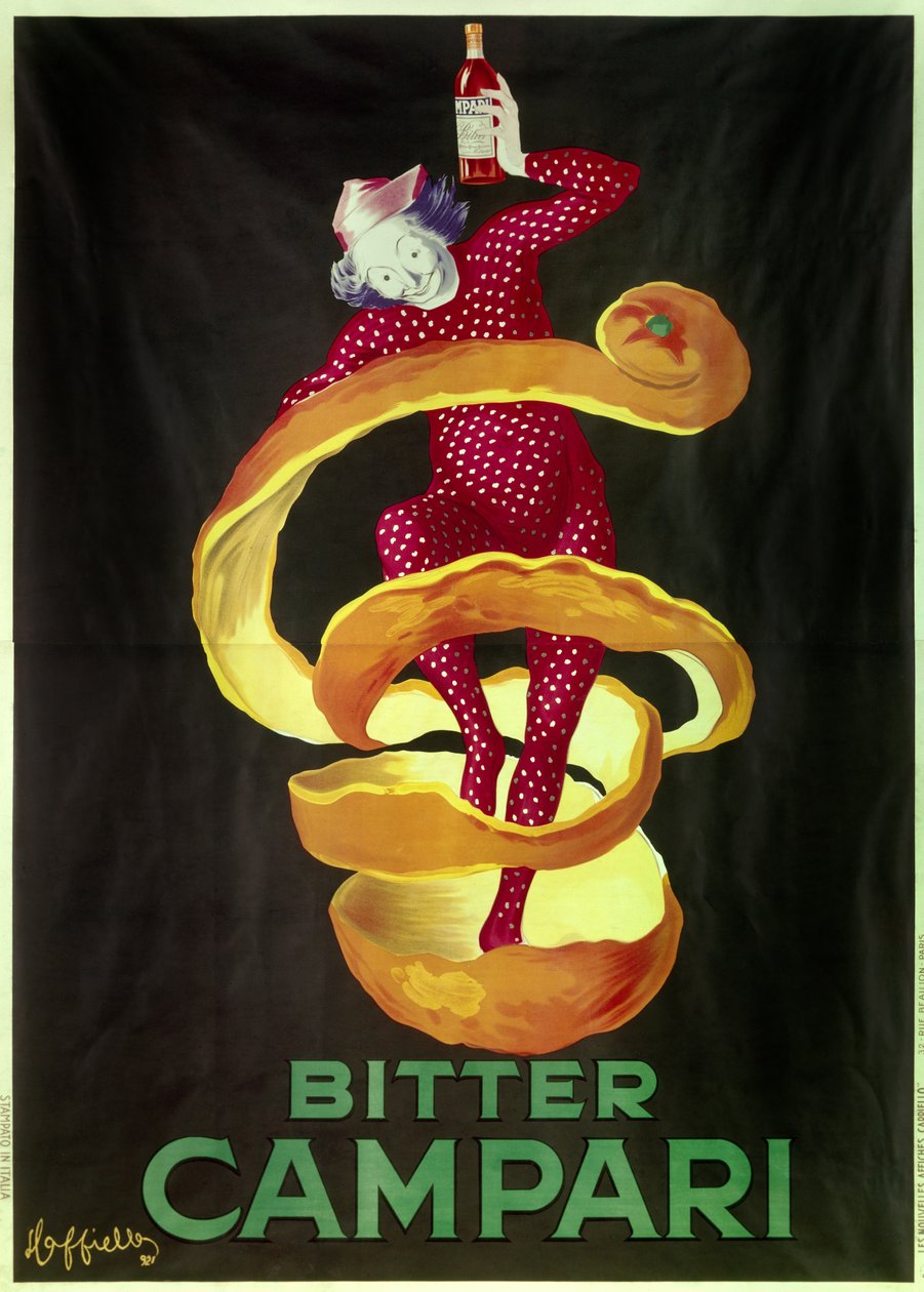 Plakat til aperitif Bitter Campari. Illustration af Leonetto Cappiello (1875-1942) 1921 Paris, dekorativ kunst af Leonetto Cappiello
