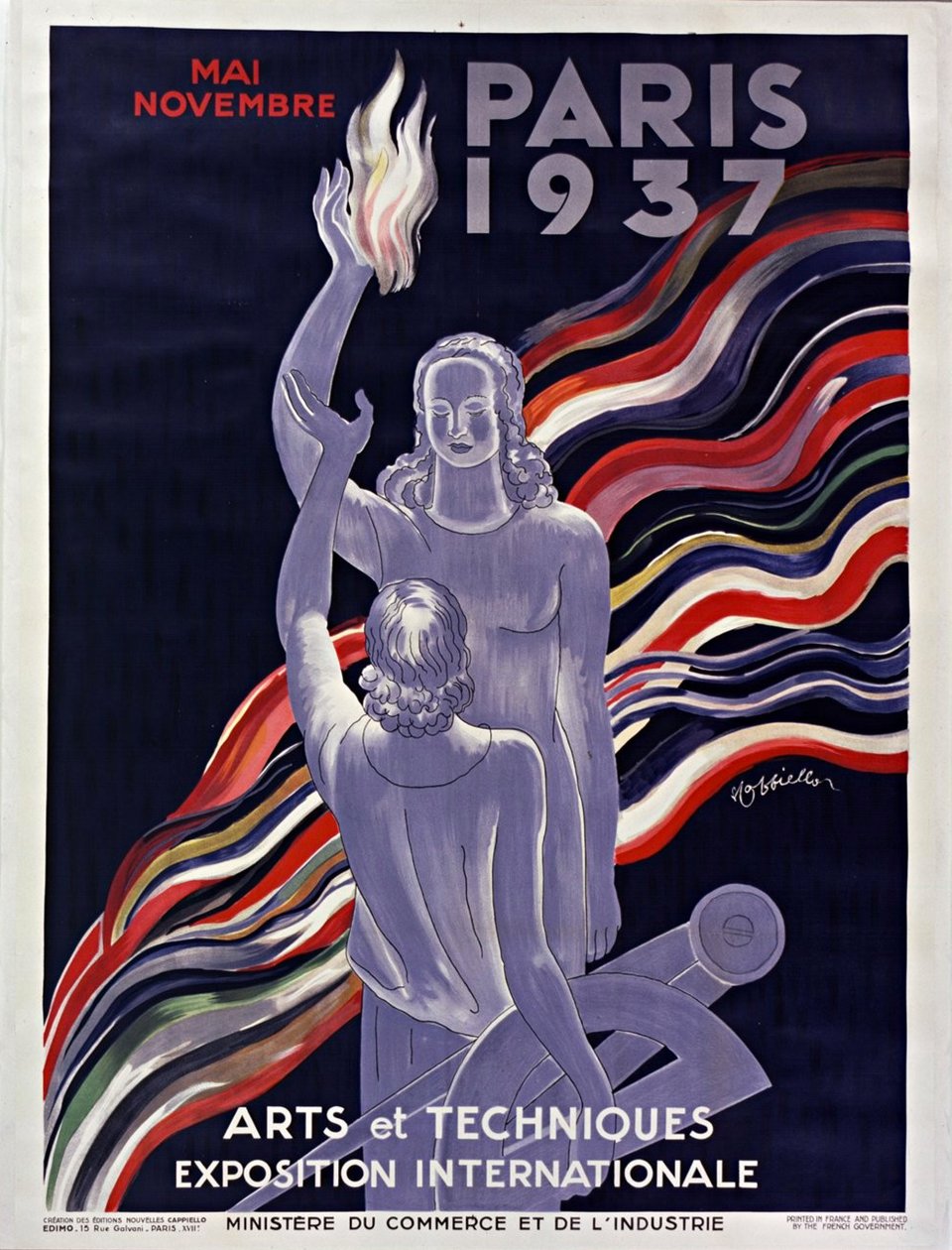 Plakat af den internationale udstilling i 1937 i Paris, 1937. af Leonetto Cappiello