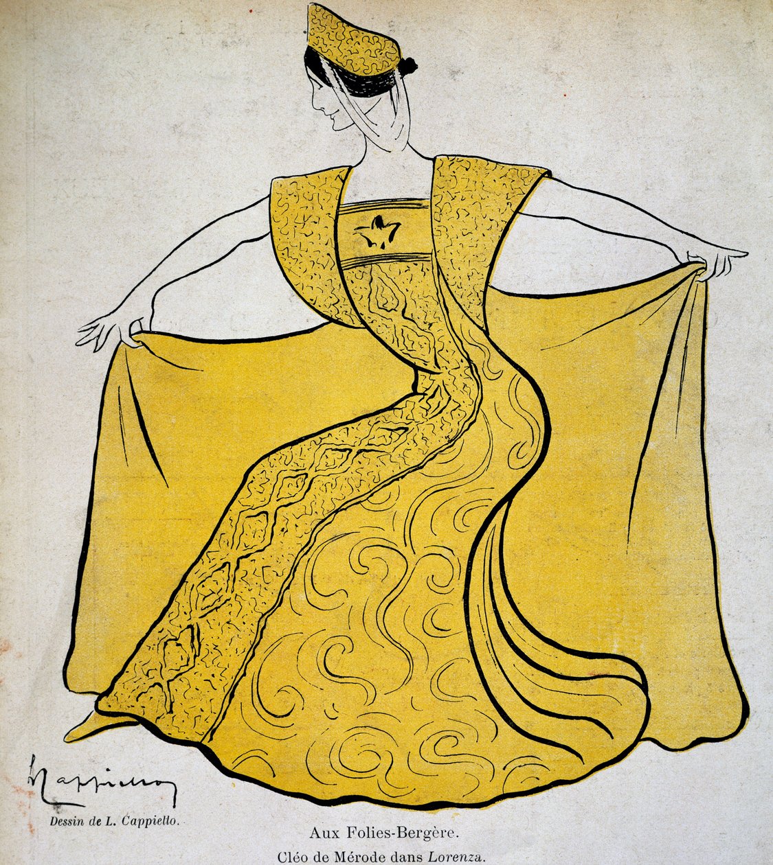 Danseren Cleo i balletpantomimen Lorenza på Folies Bergere af Leonetto Cappiello