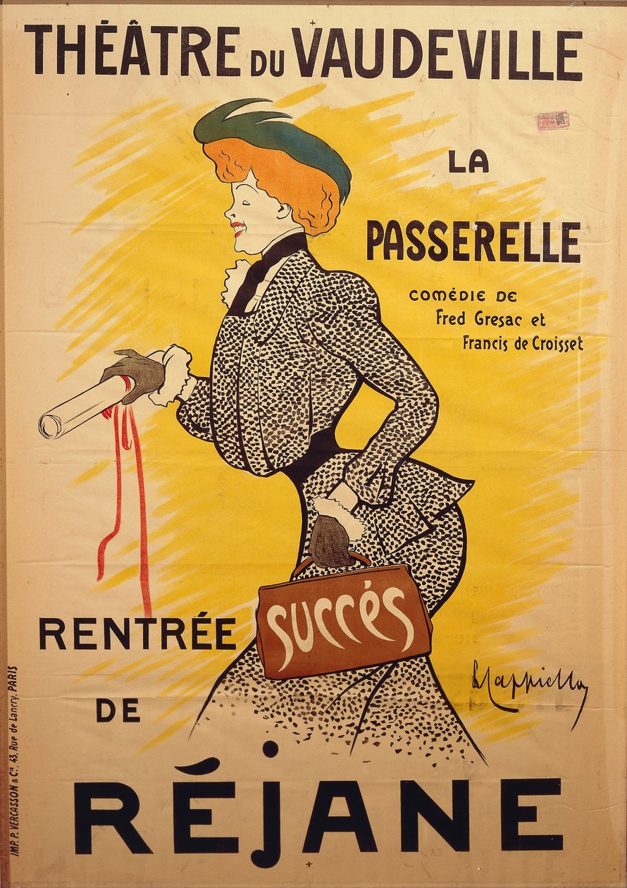 Theatre du Vaudeville: La Passerelle, af Leonetto Cappiello (1875-1942), illustration af Leonetto Cappiello