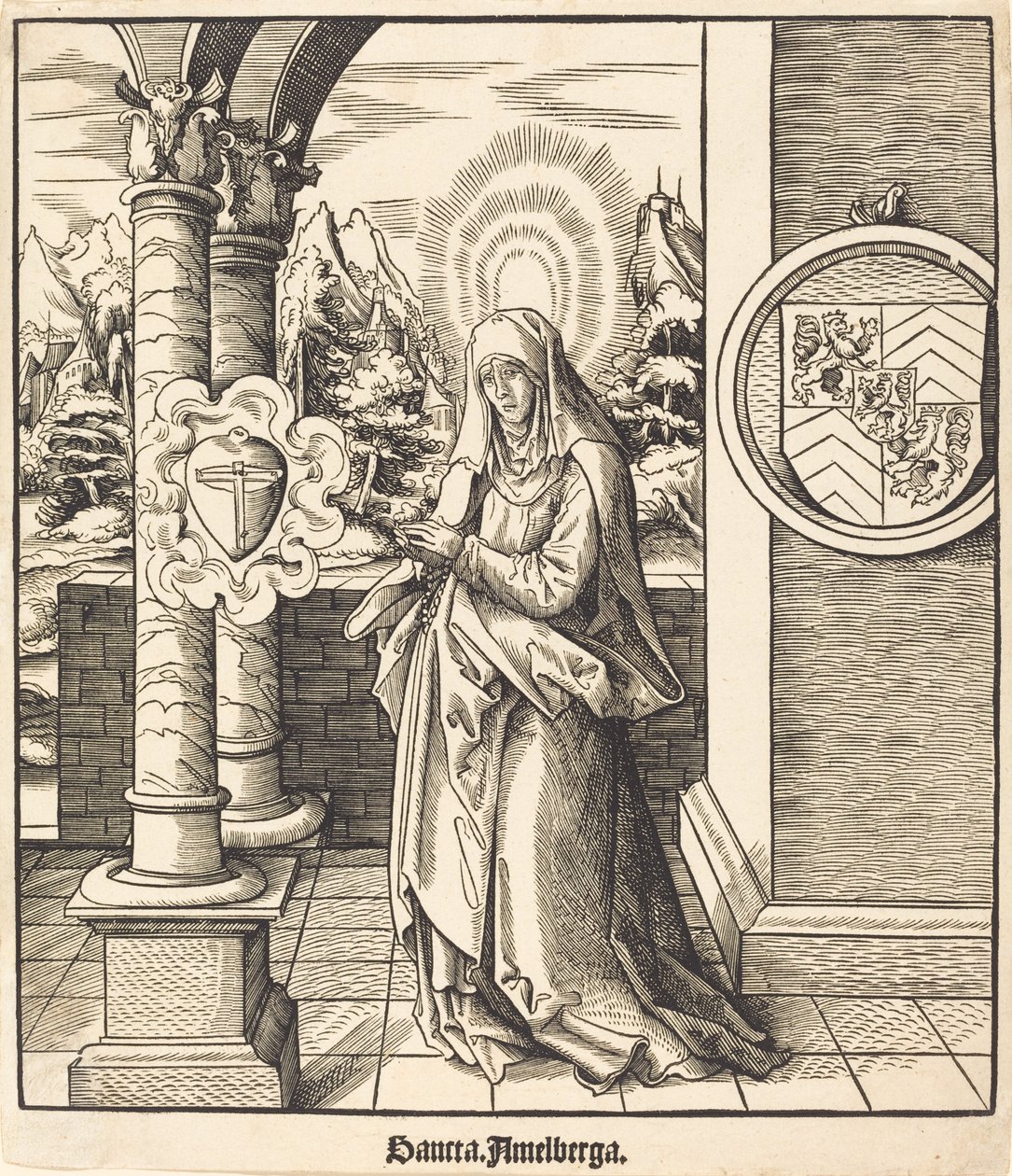 Saint-Amelberga af Leonhard Beck