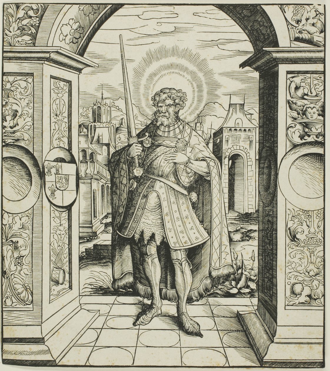 Saint Rolandus, fra Saints Connected with House of Habsburg af Leonhard Beck