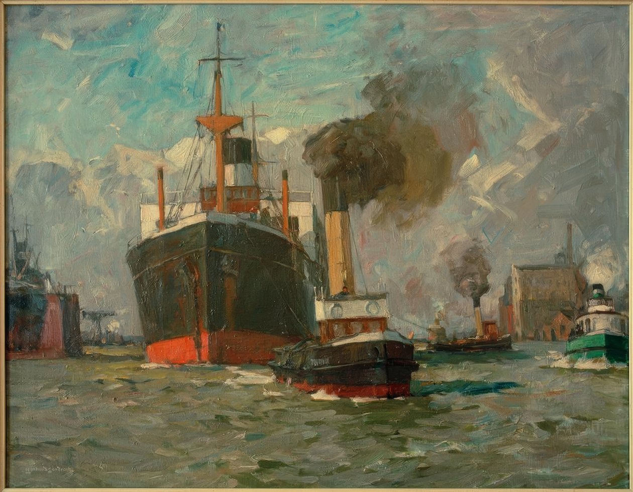 Indgående damper (Hamborg) af Leonhard Sandrock