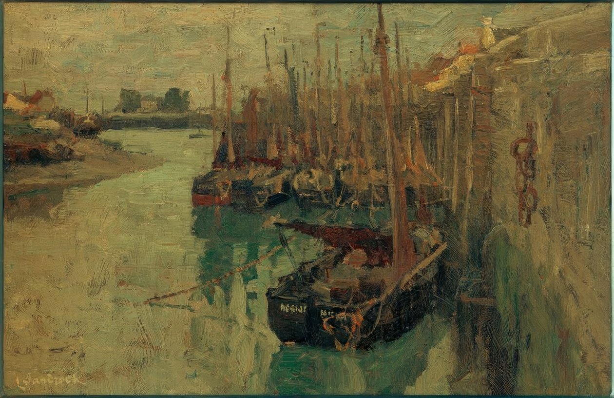 Nieuport fiskerihavn af Leonhard Sandrock