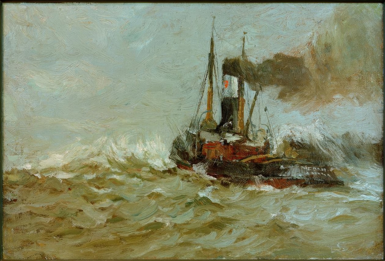 Søslæbebåd (Seeadler Hamburg) af Leonhard Sandrock