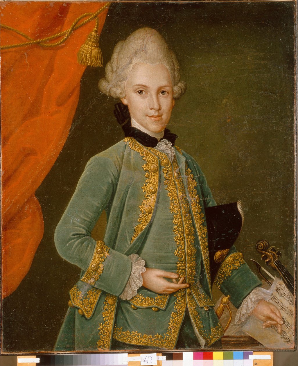 Portræt af grev Karl Gustav von Simolin (1715-1777). Maleri af Leonhard Schorer (1715-1777), olie på lærred. tysk kunst af Leonhard Schorer