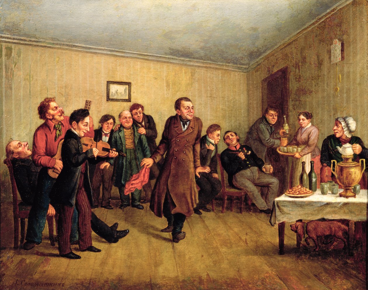 En købmandsaftenfest af Leonid Ivanovich Solomatkin