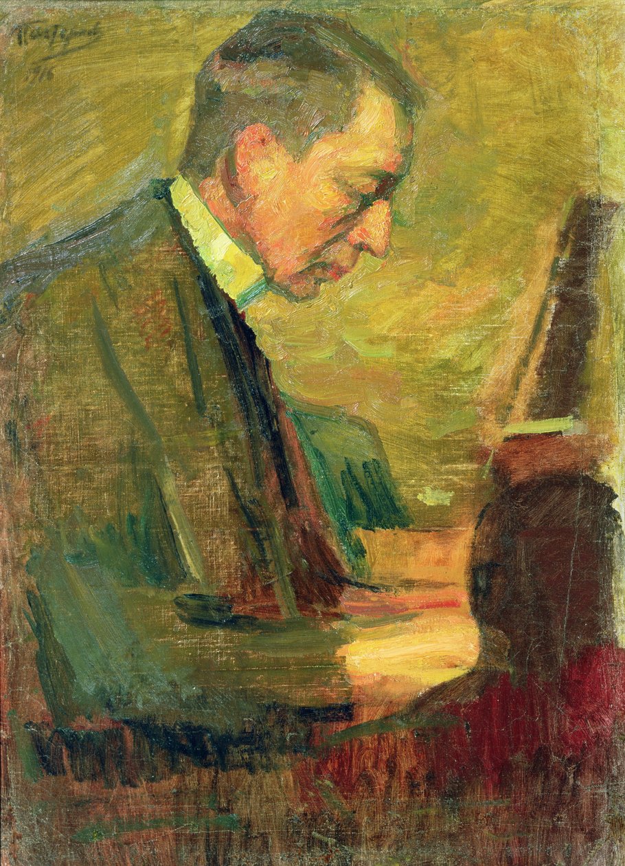 Portræt af Sergei Rakhmaninov, 1916 af Leonid Osipovic Pasternak