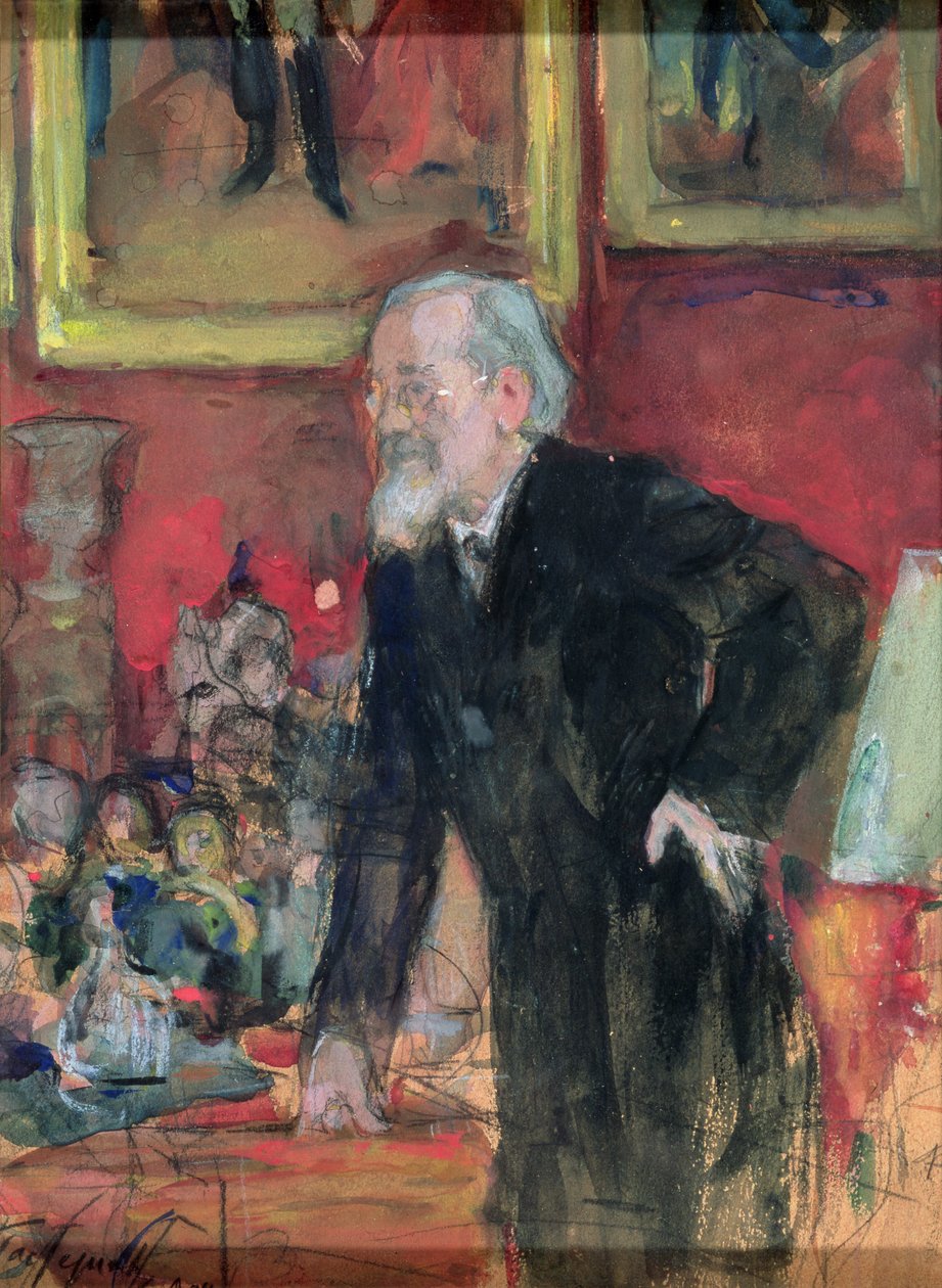 Portret af V.O. Klyuchevsky (1841-1911) 1908 af Leonid Osipovic Pasternak