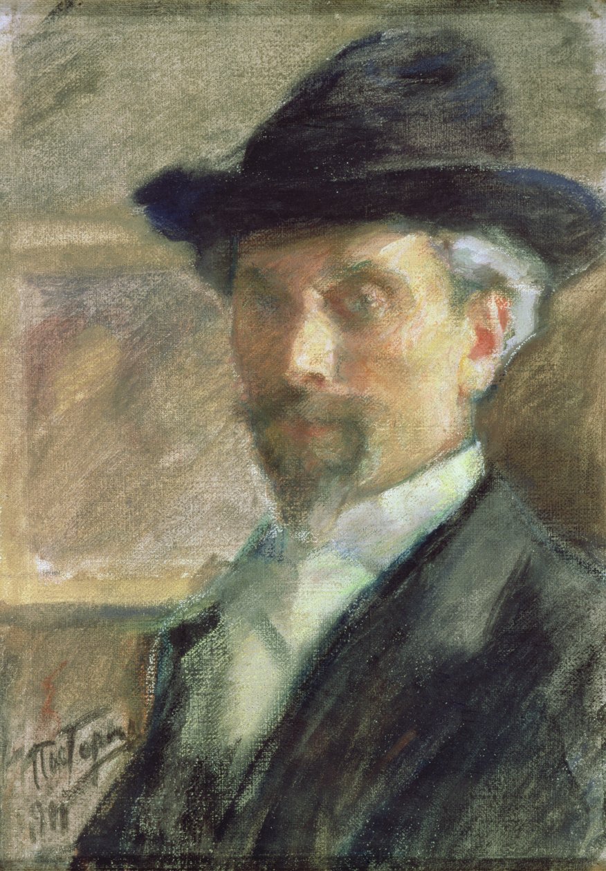 Selvportræt, 1911 (pastel på papir) af Leonid Osipovic Pasternak