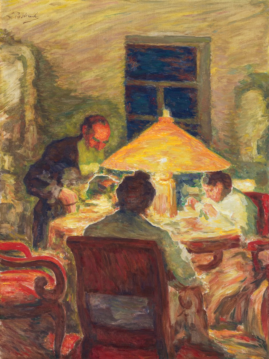 Leo Tolstoj med sin familie, af Pasternak, Leonid Osipovich (1862-1945). Olie på lærred af Leonid Osipovic Pasternak