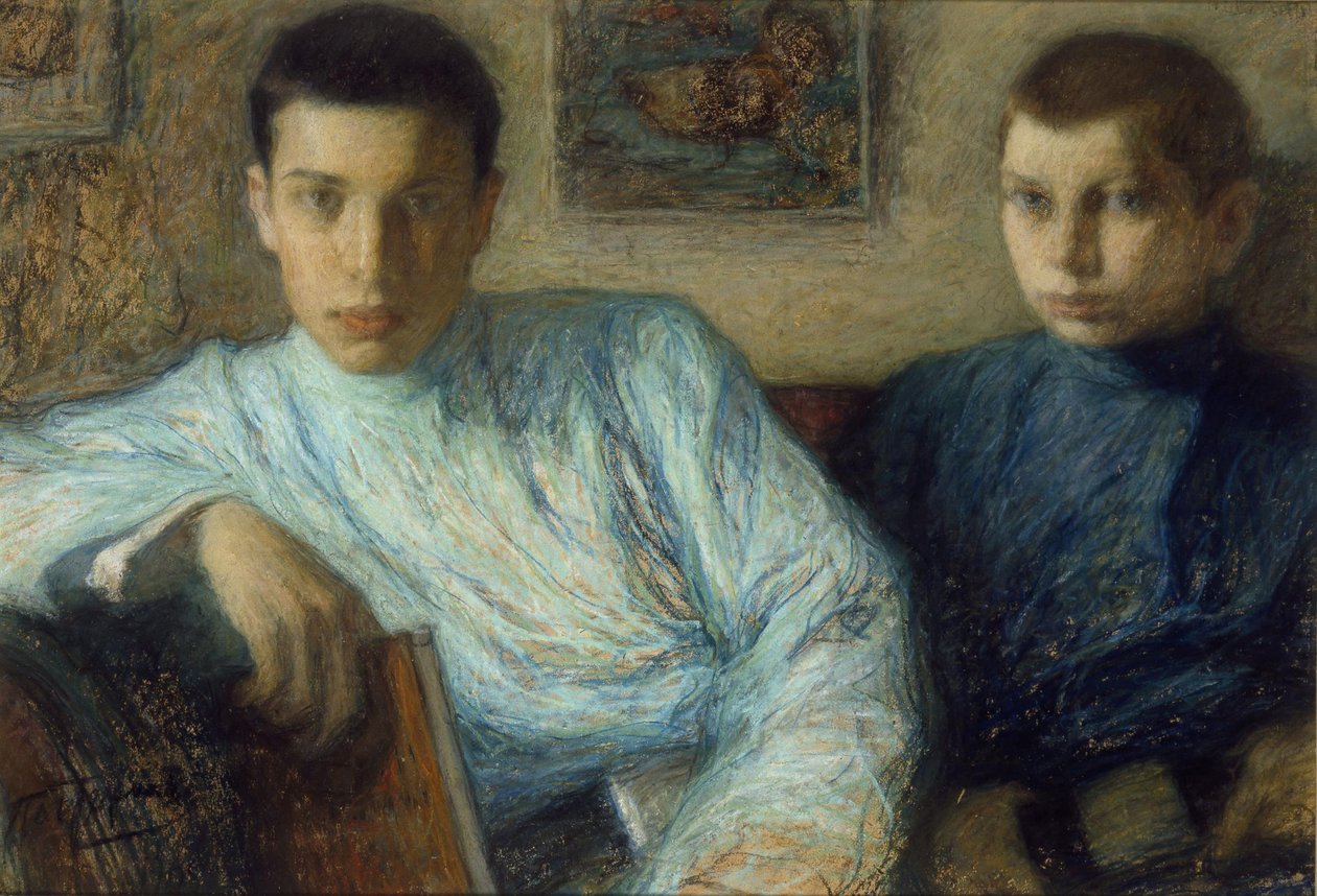 Portræt af Boris og Alexander Pasternak, 1905 af Leonid Osipovic Pasternak